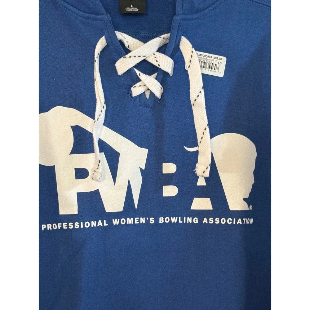 J America PWBA Hoodie Large Blue Pullover Sweatshirt NWT $65 Retail